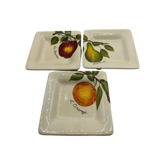 Tabletops Lifestyles Dining Set Of 3 Tabletops Lifestyles 5 Plates Le Fruit Ceramic Hand